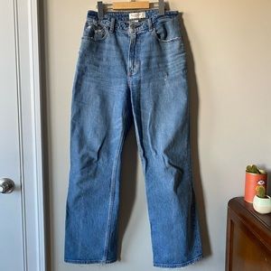 Abercrombie & Fitch curve love mid rise 90s straight jean